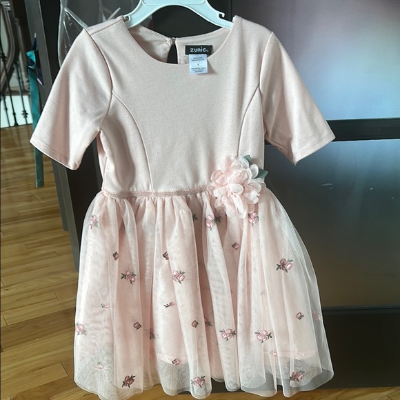 Zunie Pink Fit and Flare Dress for Wedding Guests - Picture 1 of 6